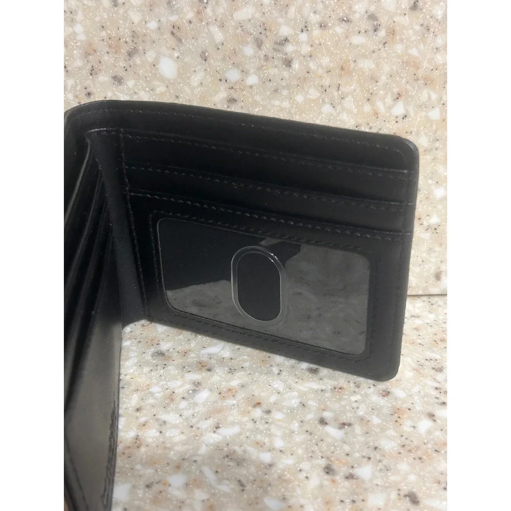 Russell Athletic Men's Black Embossed Logo Bifold‎ Wallet